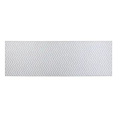 Runner Rug x cm White and Grey SAIKHEDA