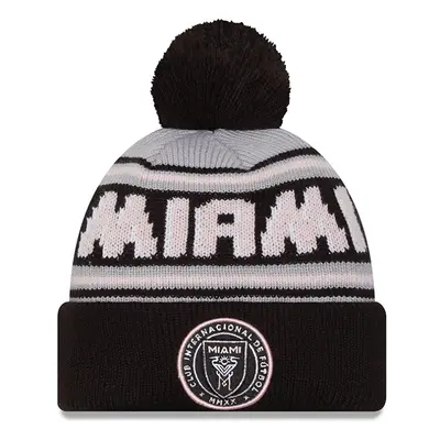 New Era Inter Miami CF Black Bobble Knit Beanie Hat