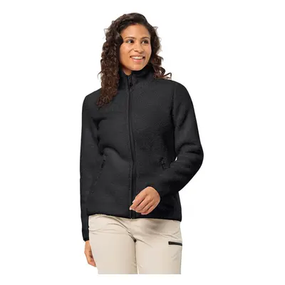 (XS, Black) Jack Wolfskin Womens High Curl Fleece Cosy Soft Feel Comfort Jacket