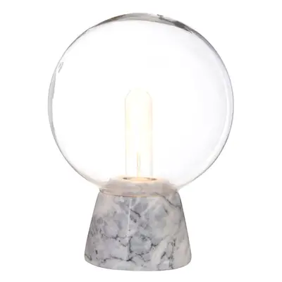 Premier Housewares Bathroom Light Bulb Round Shape Practical Glass Lampshade Glass Bell Jar With