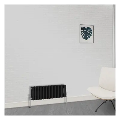 (300 x 1010mm-3 Column) NRG Traditional Black Horizontal Vertical Bathroom Cast Iron Radiator