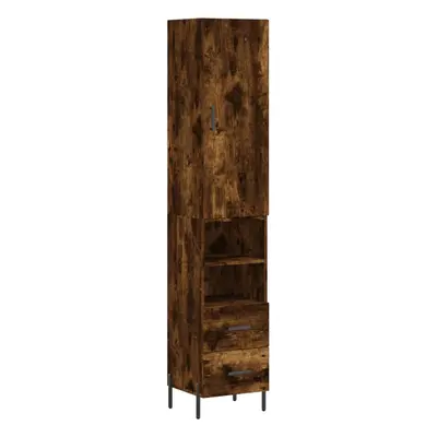 (smoked oak, drawers shelves) vidaXL Highboard Sideboard Tall Storage Cabinet Side Cabinet Engin