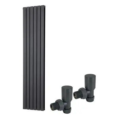 (1800 x 410mm Double) Warmehaus Flat Panel Horizontal Vertical Radiator with Angled Valves