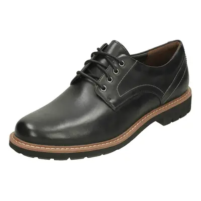 (UK 8.5, Black) Mens Clarks Smart Lace Up Shoes Batcombe Hall - G Fit