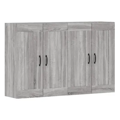 vidaXL Wall Mounted Cabinets Side Cabinet pcs Grey Sonoma Engineered Wood