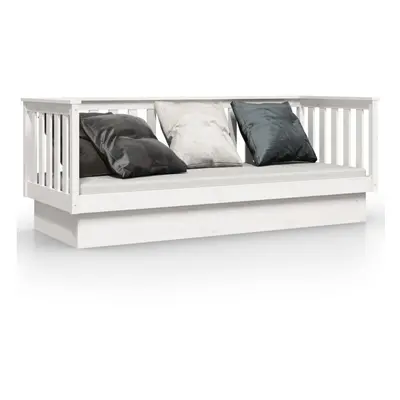 (White, x cm) vidaXL Solid Wood Pine Day Bed Wooden Sofa Occasional Bed Multi Colours/Sizes