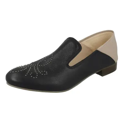 (UK 5, Black Combi) Ladies Clarks Heeled Shoes Ennis Weave - D Fit