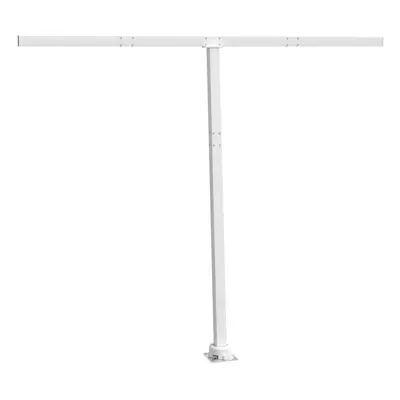 (white, x cm) vidaXL Awning Post Set Garden Balcony Patio Metal Awning Support Post Iron