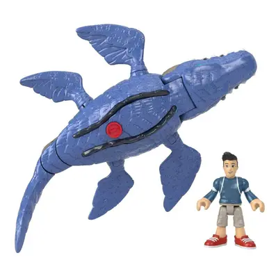 Imaginext Jurassic World Camp Cretaceous Mosasaurus & Kenji Figure Set