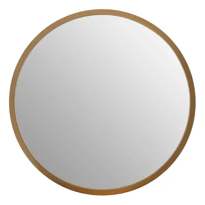 Premier Housewares Medium Round Wall Mirror with Gold Frame