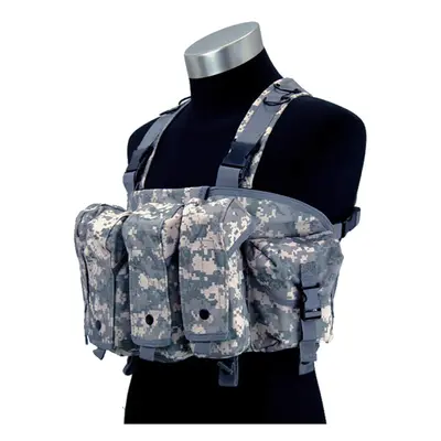 (ACU Camo) High Quality Outdoor Tactical Chest Rig Airsoft Hunting Vest Molle Magazine Pouch Sim