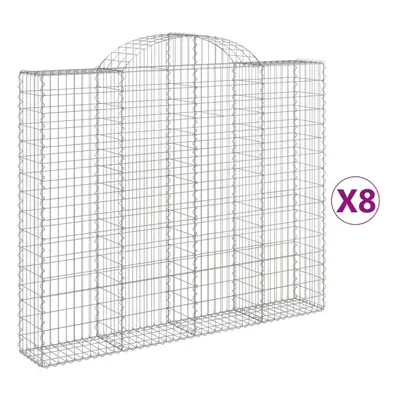 (200 x x 160/180 cm/ pcs) vidaXL Arched Gabion Basket Stone Basket Gabion Retaining Wall Galvani