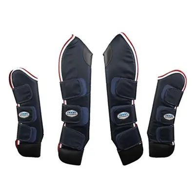 (Warmblood, Navy/Red/White) Weatherbeeta Deluxe Travel Boots