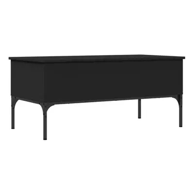 vidaXL Coffee Table End Table Side Sofa Table Black Engineered Wood and Metal