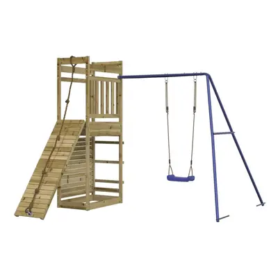 (solid impregnated pinewood) vidaXL Outdoor Playset Playhouse Play Tower Playground Set Solid Wo