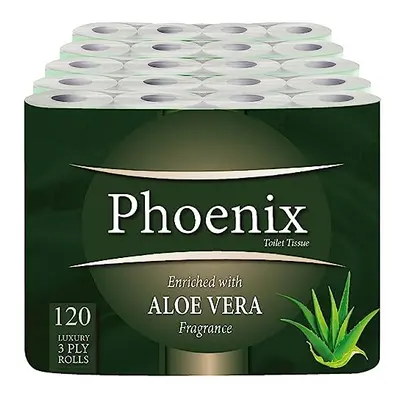 Phoenix Soft Aloe Vera Fragranced Luxury Toilet Rolls Bulk Buy - Quilted White Ply Toilet Paper 