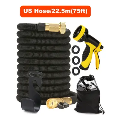 (22.5m US) Expandable Garden EU/US Hose Durable Flexible Lightweight Water Spray