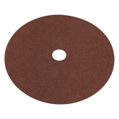 25 PACK 175mm Fibre Backed Sanding Discs - Grit Aluminium Oxide Round Sheet