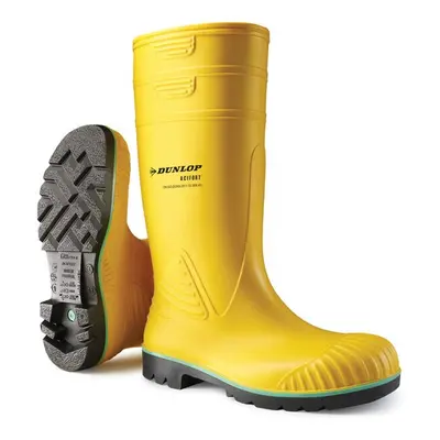 (9) Dunlop - ACIFORT HEAVY DUTY Safety Wellington Boot YELLOW GREEN