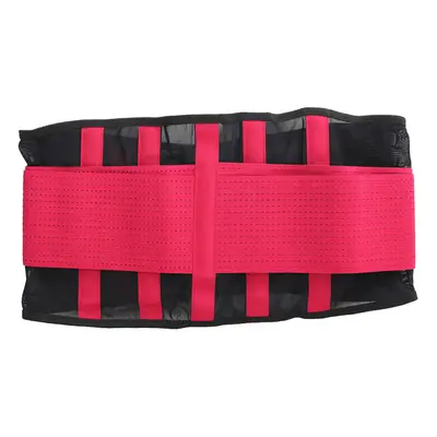 (Red, 2XL) Sport Waist Trainer Belt Breathable Lumbar Lower Back Support