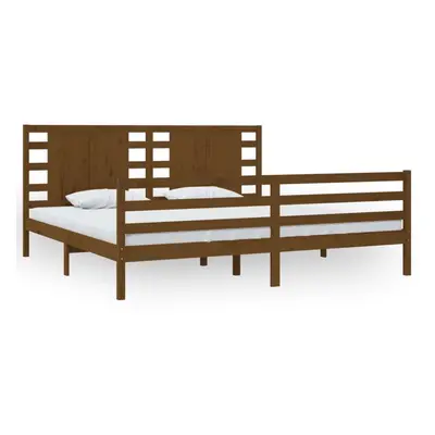 (honey brown, x cm) vidaXL Bed Frame Bed Base Bedstead Bedroom Mattress Foundation Solid Wood Pi