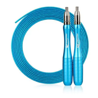 (Blue) Fitness Self Locking Speed Jump Rope for Mma Hits Crossfit Workout Ropes