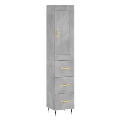 (concrete grey, drawers) vidaXL Highboard Sideboard Storage Cabinet Home Side Cabinet Engineered