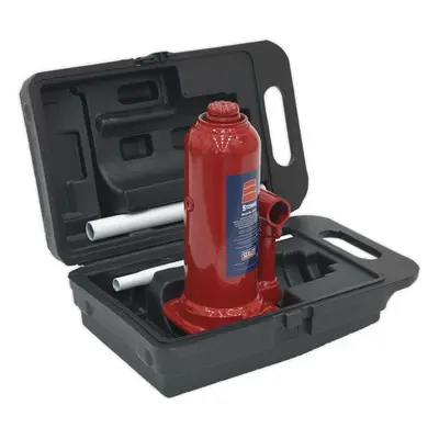 5 Tonne Bottle Jack with Storage Case - 402mm Maximum Height - Overload Valve