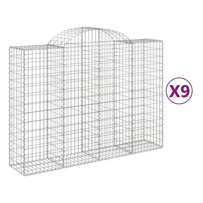 (200 x x 140/160 cm/ pcs) vidaXL Arched Gabion Basket Stone Basket Gabion Retaining Wall Galvani