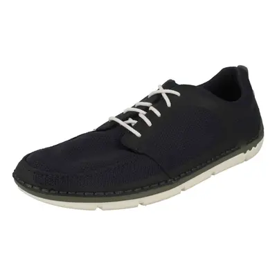 (UK 11, Navy (Blue)) Mens Clarks Casual Lace Up Trainers Step Maro Sol - G Fit