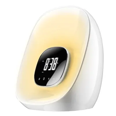 Light Curve Wake Up Light with FM Radio & Alarm Clock - White