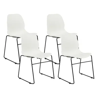 Set of Dining Chairs PANORA White