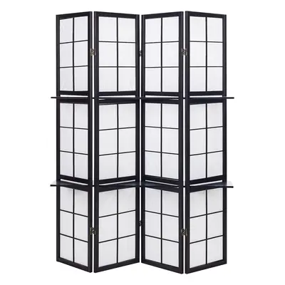 4 Panel Room Divider GOMAGOI Black