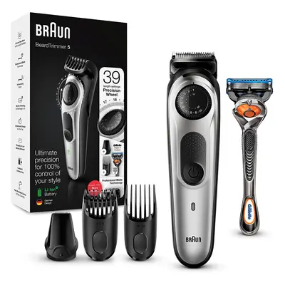 Braun Beard Trimmer BT5260 and Hair Clipper for Men, Lifetime Sharp Blades, Length Settings, Bla