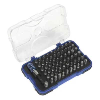 62 Pc Power Tool Security Bit Set - Quick Release Chuck - Plastic Storage Case