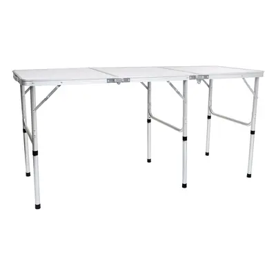 Charles Bentley Odyssey Extending Folding Lightweight Camping Triple Picnic Table 150cm White Di