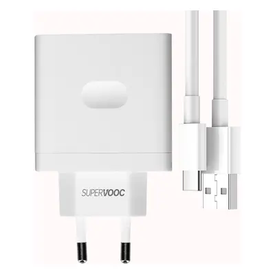 Oppo USB Charger SuperVOOC 65W with USB to USB-C Cable VCA7GACH Model