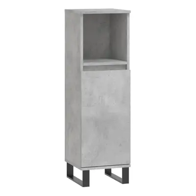 vidaXL Bathroom Cabinet Vanity Unit Cupboard Concrete Grey Engineered Wood