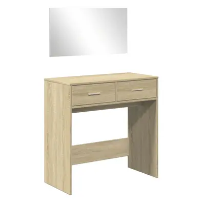 (sonoma oak) vidaXL Dressing Table with Mirror Cosmetic Table Makeup Table Vanity Desk