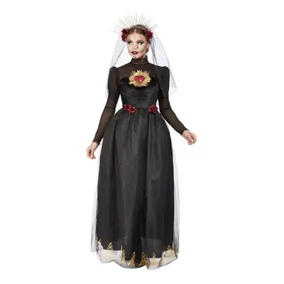 Womens Deluxe DOTD Sacred Heart Bride Fancy Dress Costume (Size 8-10)