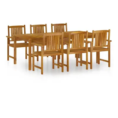 (7) vidaXL Solid Wood Acacia Garden Dining Set Patio Dinner Table Chair 7/9 Piece