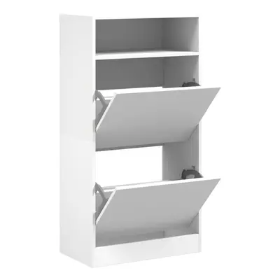 (white, x x cm) vidaXL Shoe Cabinet with Flip-Drawers Shoe Storage Shelf Shoe Rack Cupboard