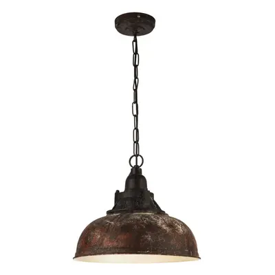 Hanging Ceiling Pendant Light Tarnished Copper Industrial Shade x 60W E27