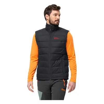 (L, Phantom) Jack Wolfskin Mens Ather Down Insulated Lightweight Classic Vest Gilet