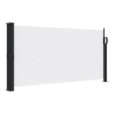 (white, x cm) vidaXL Retractable Side Awning Outdoor Privacy Screen Balcony Sunshade Shelter