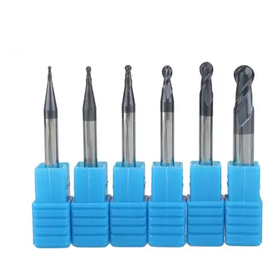 (R6mm) R0.5-R6mm Ball Nose Flute Tungsten Carbide End Mill Cutter TiAlN Coating End Milling Cutt