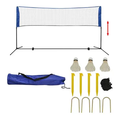 vidaXL Badminton Net Set with Shuttlecocks 300x155 cm Outdoor Garden Ball Game