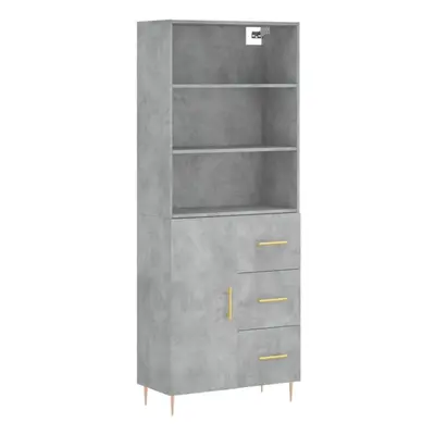 (concrete grey, door drawers) vidaXL Highboard Sideboard Cupboard Side Cabinet Grey Sonoma Engin