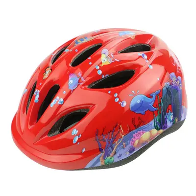 (Red) Adjustable Kids Bicycle Skating Helmet Safety Cap Outdoor Sports For Riders Years Old Chil