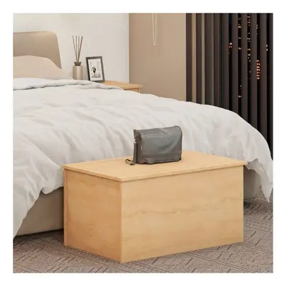 Nevada Storage Blanket Box Ottoman Sonoma Oak Effect Finish Hinged Lid